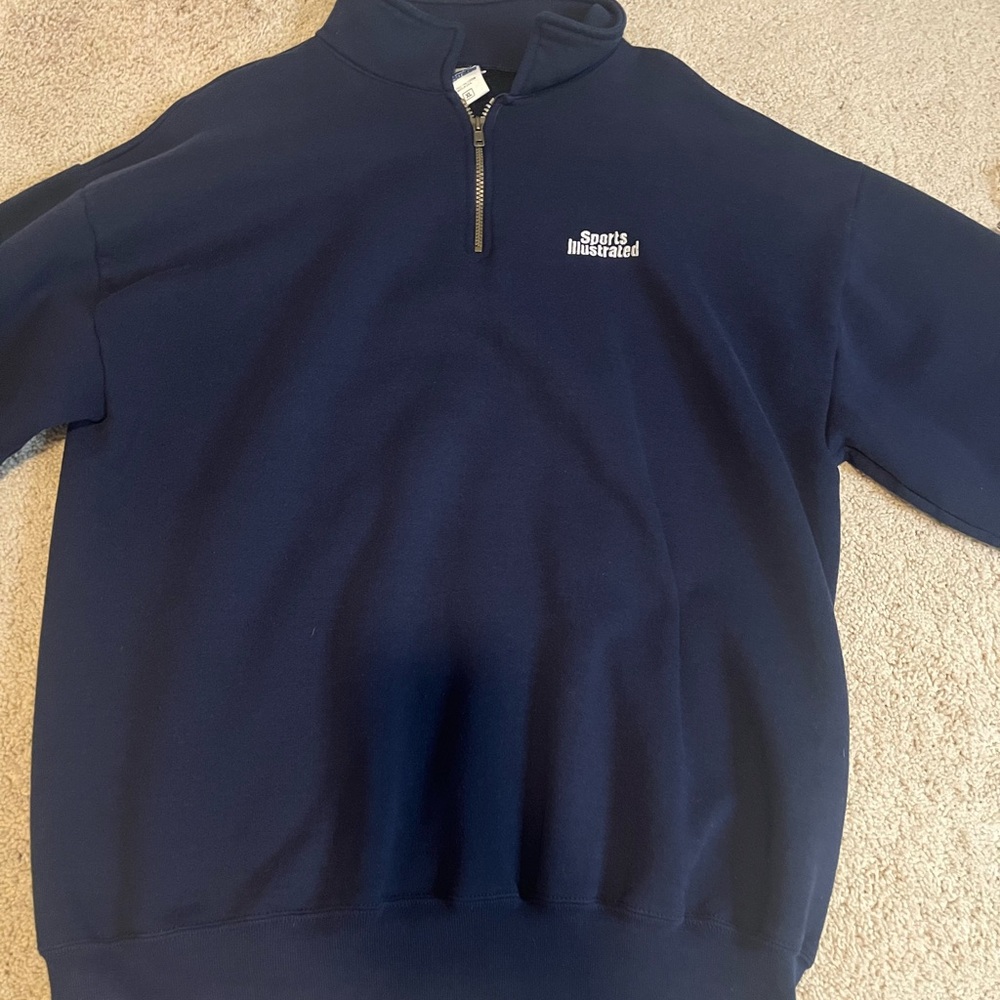 Sports Illustrated Swim Deep Blue Zip-Up Sweater